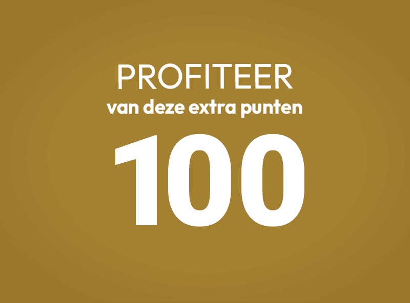 100 punten vanaf €79 excl. btw taksen, diensten en postzegels